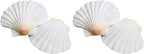 LUCKY BABY 16pcs Scallop Shells White Natural Sea Shells for Crafts 2.7-3.5 Inches Seashells for DIY Crafting Beach Wedding Home Decoration Baking (Pack of 2)