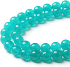90PCS 4mm Natural Stone Beads Blue Amazonite Jade Stone Round Loose Beads for Jewelry Making DIY Bracelet Necklace 15 Inch(Amazonite Blue Jade, 4mm)