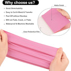 VINYL FROG Heat Transfer Vinyl Roll HTV Vinyl - 12" x5ft Pink Iron on Vinyl for T-Shirts, Heat Press Vinyl for DIY Craft Designs (Pink)