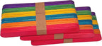 WISYOK 120 Pcs 6” Colored Jumbo Wooden Craft Sticks - Rainbow Wooden Popsicle Sticks for Creative Designs or Kids Education, Home Art Projects