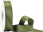 HUIHUANG Satin Ribbon 1 inch Moss Green Ribbon 50 Yards Double Face Silk Satin Ribbons for Crafts Christmas Tree Decor Gift Wrapping Bows Bridal Floral Bouquet Wedding Invitation Card Party Decor