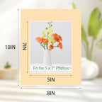 Prudiut 15 Pack 8x10 Picture Mats, Mixed Colors Frame Mattes for 5x7 Pictures Photo Frame Mat Core Bevel Cut Mat Board Show Kit for Photos, Prints, Artworks