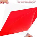 Lystaii 9pcs Lighting Gel Filter 11.8 x 11.8 Inches Gel Light Filter Color Correction Colored Overlays Transparent Color Filters Film Plastic Sheets for Film, Video, Photo, Stage Studio (Red)