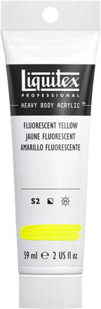 Liquitex Professional Heavy Body Acrylic Paint, 2-oz (59ml) Tube, Fluorescent Yellow
