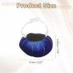HARFINGTON Wrist Pin Cushion Wristband Sewing Pincushion Polyester Pin Holder Wearable Pumpkin Shaped Needles Wristband with 100 Head Needles for Sewing Quilting DIY Crafts, Blue