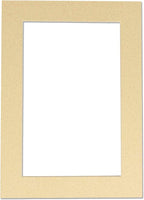 Pack of Ten Acid Free 8.5x11 Mats Bevel Cut for 7x9 Photos - Tan Precut Matboards With Backing Boards and Self Seal Photo Mat Bags For Pictures, Photos, Framing - 4-ply Thickness