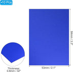 PATIKIL 3.3x2.1x1/32inch Anodized Aluminum Sheet, 10Pcs Metal Rectangle Aluminum Plate 0.8mm Thick Engraving Blanks for Laser Engraving DIY Decorative Crafting Home Decoration, Blue