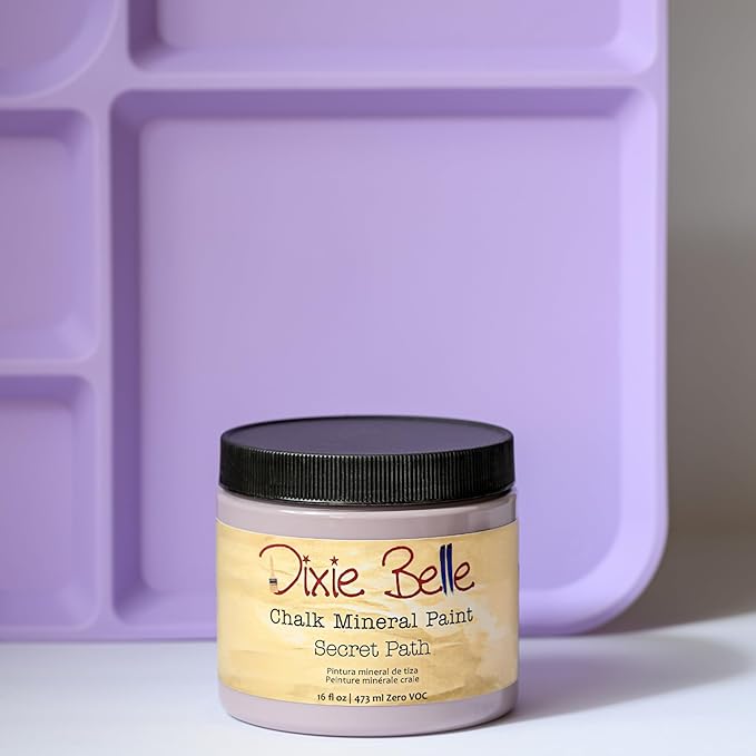 Dixie Belle Paint Company Chalk Finish Furniture Paint - Secret Path (4oz) - Matte Dusty Lilac Chic Chalk Mineral DIY Furniture Paint