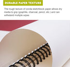 Conda 8.5"x11" Hardbound Sketch Book, Double-Sided Hardcover Sketchbook, Spiral Sketch Pad, Durable Acid Free Drawing Art Paper for Adults