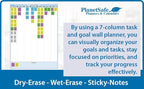 Sky Blue 7-Column Task, Goals & Objective Wall Vertical Organizer 48" x 32". Complete with Marker
