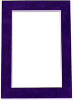11x14 Mat Bevel Cut for 8.5x11 Photos - Acid Free Purple Crocus Suede Precut Matboard With Backing Board and Crystal Clear, Self Seal Mat Bag - For Pictures, Framing - 4-ply Thickness