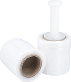 PSBM Mini Stretch Wrap with Handle, 12 Pack, 5 Inch x 650 Feet, 100 Gauge, Clear, Small Plastic Cling Film for Pallets Moving Storing