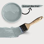 Chalky Chicks 8 Fl Oz Matte Overcast (Blue Gray) Chalk Paint for Furniture Without Sanding - No Prep Furniture Paint No Sanding All in One for Crafts, Wood, Walls, Cabinet, Metal, Dresser, Farmhouse