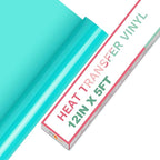 HTVRONT HTV Vinyl Rolls - 12" x 5ft Turquoise Heat Transfer Vinyl for Shirts & All Cutter Machines - Easy to Cut & Weed