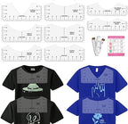 Vowlove Tshirt Ruler Guide for HTV Vinyl Heat Transfer Vinyl - T-Shirt Alignment Tool Shirt Centering Ruler Set Sublimation Blanks Accessories Tools Heat Press Tee Measurement Front Back