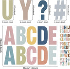 232 Pcs Large Boho Bulletin Board Letters,4 Inch Letter Stickers Self, Large Alphabet Stickers, ABC Letters for Classroom Wall Window Door Home Decor. (Boho 24 L)