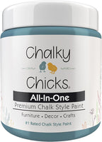 Chalky Chicks 8 Fl Oz Matte Y Blue (Blue) Chalk Paint for Furniture Without Sanding - No Prep Furniture Paint No Sanding All in One for Crafts, Wood, Walls, Cabinet, Metal, Dresser, Farmhouse