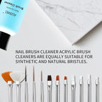 Aijimei Acrylic Nail Brush Cleaner - Liquid Paint Brush Cleaner for Nails Artists (250ml/8.5 FL.OZ)