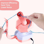 Zjyufy Yarn Winder Electric Yarn Ball Winder for Crocheting, 10oz Large Automatic Yarn Spinner Yarn Cake Winder with Stepless Speed Strong Tension, Pink