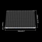 PATIKIL 6" x 5" Acrylic Stamp Block, Clear Stamping Block with Grid Lines Decorative Mounting Blocks Square for Scrapbooking DIY Crafts Card Making