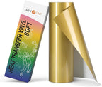 HTVRONT Heat Tranfer Vinyl Roll - 12” x 80ft Gold HTV Vinyl for T Shirts, Iron on Vinyl Compatible with Cricut Cutting Machine - Easy to Use for Personalized Gifts (Gold)