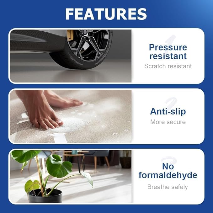 Epoxy Colored Sand Floor Paint, Epoxy Floor Paint for Concrete, High Gloss Marble Effect Coating, Waterproof Non-Slip Concrete Paints, Suitable for Indoor/Outdoor Use (Yellow,320 oz/10 kg)