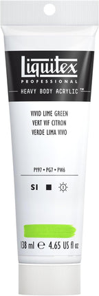 Liquitex Professional Heavy Body Acrylic Paint, 4.65-oz (138ml) Tube, Vivid Lime Green