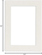 Pack of Ten Acid Free 11x14 Mats Bevel Cut for 8.5x11 Photos - Oyster Shell White Precut Matboards With Backing Boards and Self Seal Photo Mat Bags For Pictures, Photos, Framing - 4-ply Thickness