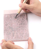 SGHUO 8pcs 4"x6" Rubber Carving Blocks, Soft Linoleum Block for Printmaking, Rectangle Linocut Blocks Stamp Carving Tools, Easy Cut Lino Blocks Crafts Making Kit (Pink)