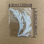 Lapoo Flowers Metal Cutting Die for Scrapbooking - Durable, Cut Stencils for DIY Scrapbook Photo Album Decorative Paper Card, Card Making Supplies, Embossing (2 Types of Wreath 2.5 x 1.9 in)
