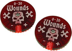 LITKO Wound Dials Wound Dials | Health Tracker | Life Counter | Tabletop Games | Collectible Card Games | Living Card Games | Role Playing Games | LCG | RPG | Numbered 0-20 | Magnetic
