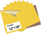 HTVRONT Yellow Heat Transfer Vinyl Bundle - 10 Pack 12" x 10" HTV Vinyl for T-Shirt, Yellow Iron on Vinyl for All Cutting Machine or Heat Press Machine