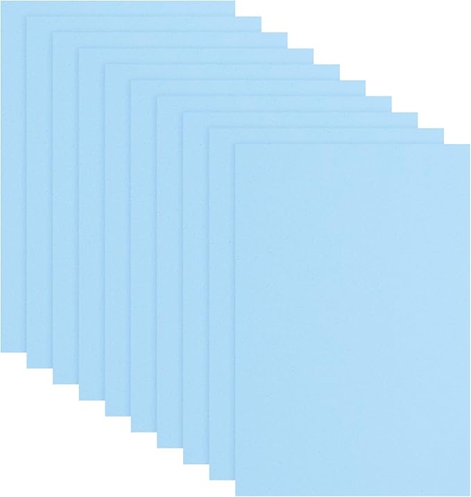 uxcell 10 Pcs Light Blue EVA A4 Foam Sheets Crafts, 12 x 8 Inch Foam Paper for DIY Crafts Project Classroom Scrapbook Art Cards Home Office Decoration (2mm Thick)
