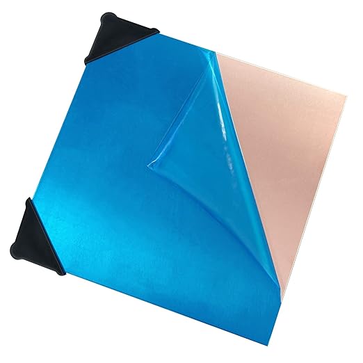 2 Pieces 99.9% Pure Copper Sheet, 4" x 4", 20 Gauge(0.8mm) Thickness, Film Attached Copper Plate, Great for Jewelry, Crafts, modelers
