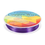 HARFINGTON 10ft Jewelry Wire, 22 Gauge (0.7mm) Brass Craft Soft Metal Tarnish Resistant Copper Beading Wire for Jewelry Making Supplies Crafting, Purple