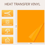 JANDJPACKAGING Heat Transfer Vinyl - 25Pcs HTV Vinyl with Vibrant Colors, Easy to Cut & Weed & Transfer Iron on Vinyl for T-Shirts, 12 x 10in HTV for Heat Press Machine
