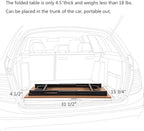 Need 31.5 Inch Folding Computer Desk for Small Spaces, Black Study Foldable Writing Table for Home Office, Bedroom, Dorm Room & Student, No Assembly