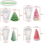 4PCS Christmas Tree Silicone Molds Kit - Resin & Wax Candle Soap Molds