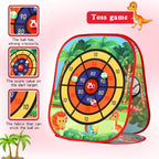 Bean Bag Toss Game for Kids/Double-Sided Foldable Cornhole Board/Backyard Beach Yard Outdoor Toys for Kids Ages 4-8/5-Second Setup/Party Supplies for Kids