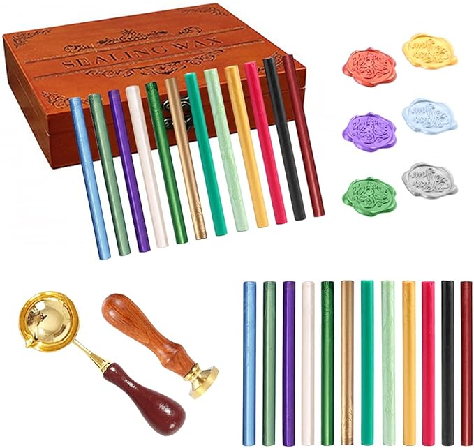 Wax Seal Sticks, Afobby 15 Pieces Glue Gun Sealing Wax Sticks for Wax Seal Stamp, New Wine Red Wax Sealing Sticks for Wedding Invitations, Cards, Envelopes