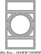 Cutting Dies Metal Stencils Scrapbooking Tools DIY Embossing Template for Paper Card Making Album Arts Crafts Supplies (Round Card-10.4x16.9cm)