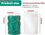 Christmas Candle Silicone Molds, 3D Candle Molds for Candle Making, Silicone Epoxy Resin Mold, Ornament Mould for DIY Wax Scented Candle Soaps Art Craft Cake Chocolate Home Decor（846）