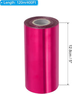 PATIKIL 5"x400Ft Hot Stamping Foil Paper, Heat Transfer Hot Stamping Paper Foil Roll for Leather DIY Logo Decor Craft Gift Package Scrapbook Card, Rose Red