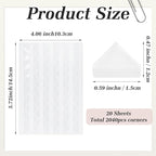 Mabor 2040Pcs Photo Corners for Scrapbooking, Self Adhesive Scrapbook Photo Corner Stickers, Clear Picture Mounting Corners Stickers for DIY Album Journal Memory Books