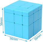 TANCH SS Mirror Speed Cube 3x3 Stickless Dysmorphism Magic Cube Puzzle Toy Blue