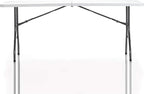 Cosco 6ft Fold-in-Half Blow Molded Folding Table, Indoor/Outdoor, Comfort Handle, Lightweight Plastic Construction - White