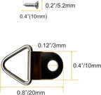 Silver Triangle Ring Picture Hangers (100 Pack) with Screws for Hanging Frames, Paintings, Artwork, Photos on Drywall