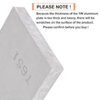 6061 T651 Aluminum Sheet Metal 6 x 6 x 1Inch (25.4MM) Flat Plain Thickened Aluminum Plate Covered with Protective Film, Heat Treatable Rectangle 1.0" Thick Aluminum Metal Plate for Industrial