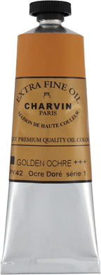 Charvin Extra Fine Oil Paint, Golden Ochre 60 ml - Triple-Milled, Rich Texture, Poppy Oil-Based, Light-Fast, Handmade, Archival Quality