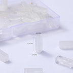 Natural White Crystal Rectangle Tube Beads 4x13mm 38cm/str Loose Semi Gemstone Stone Beads for Making Bracelets Necklace Earrings